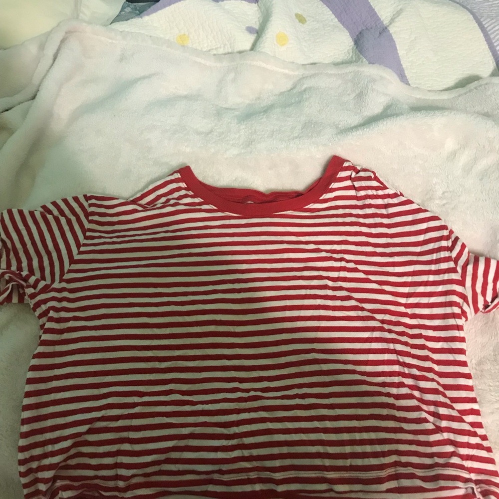 H&M striped crop top